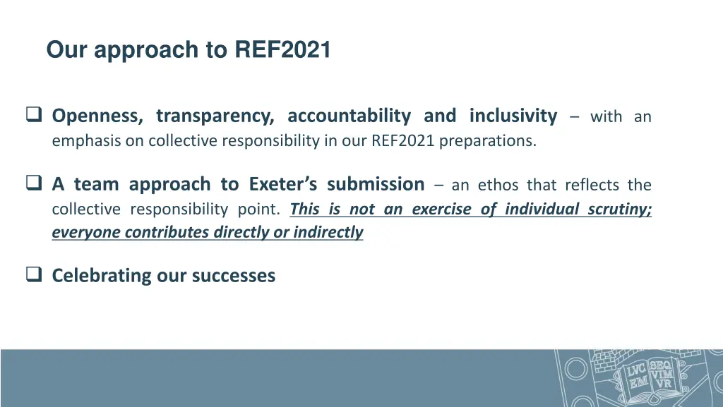 our approach to ref2021