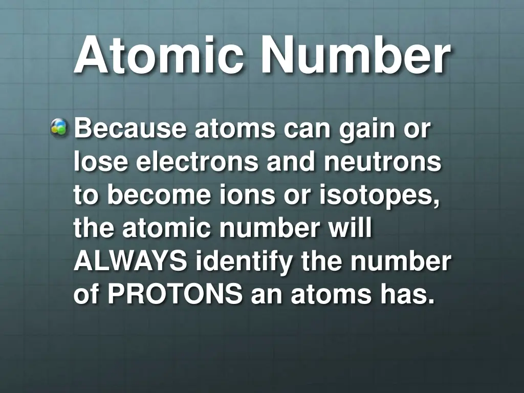 atomic number