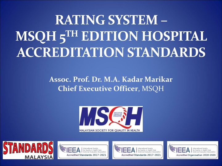 rating system msqh 5 th edition hospital