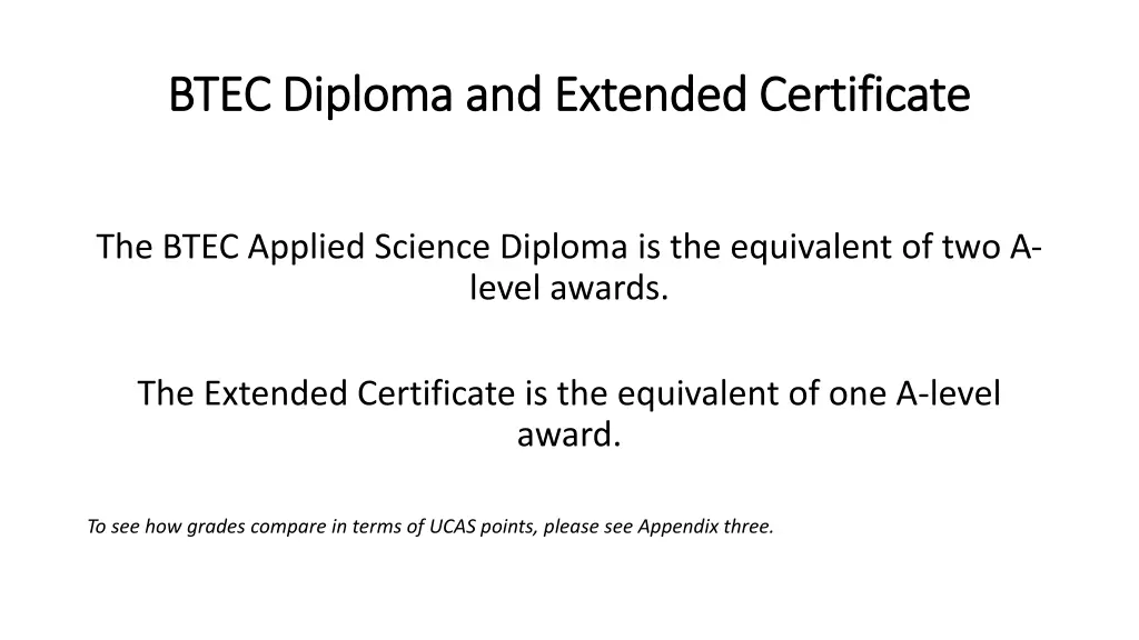 btec diploma and extended certificate btec