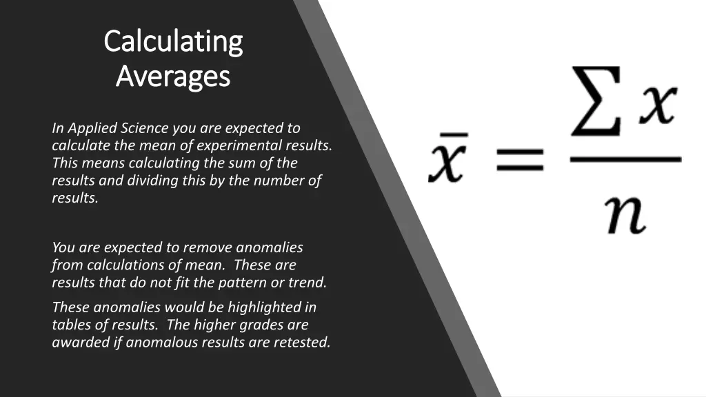 calculating calculating averages averages