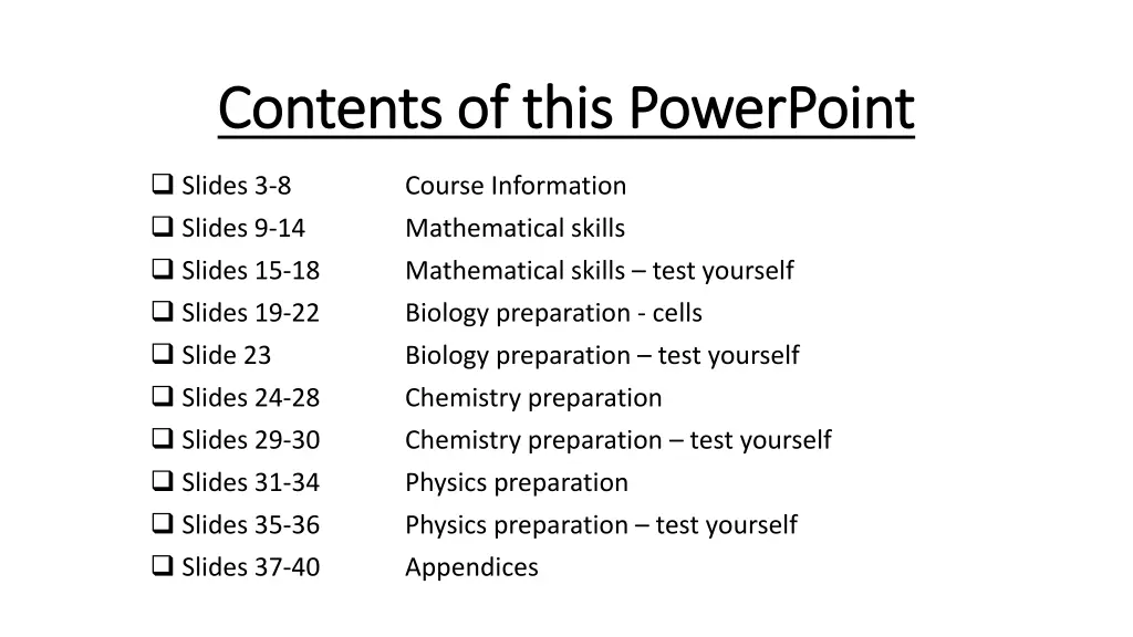 contents of this powerpoint contents of this