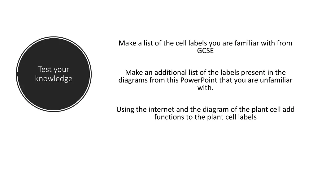 make a list of the cell labels you are familiar