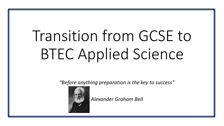 transition from gcse to btec applied science