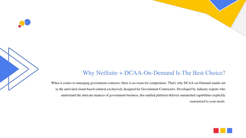 why netsuite dcaa on demand is the best choice