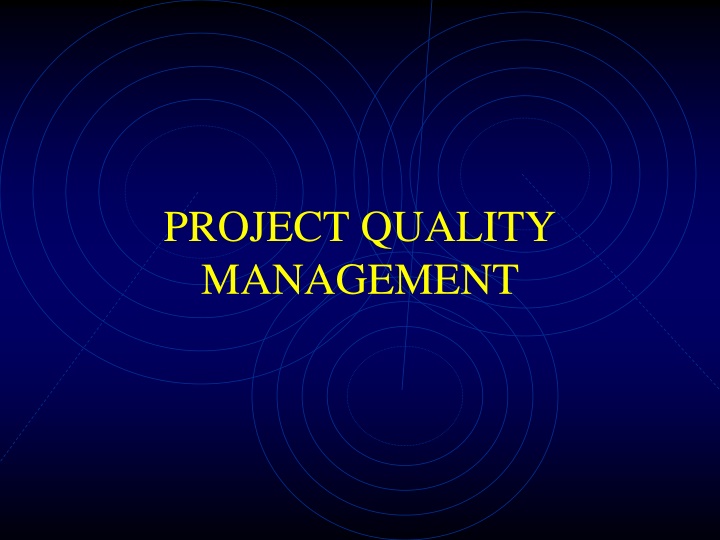 project quality management