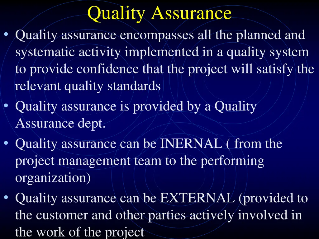 quality assurance 1