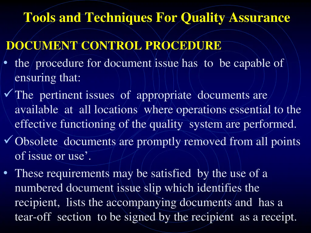 tools and techniques for quality assurance 7