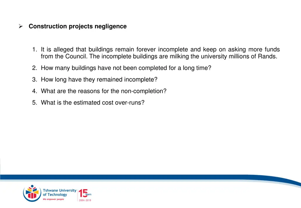 construction projects negligence