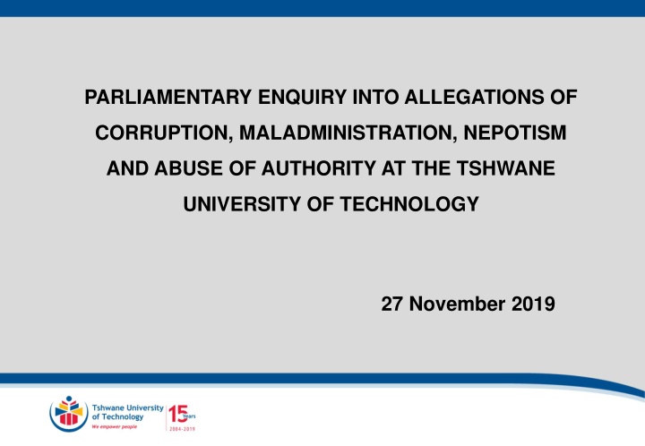 parliamentary enquiry into allegations of