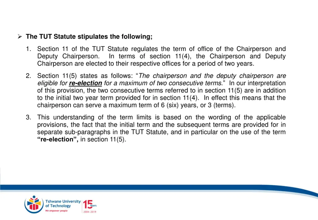 the tut statute stipulates the following