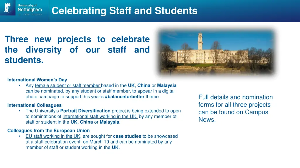 celebrating staff and students