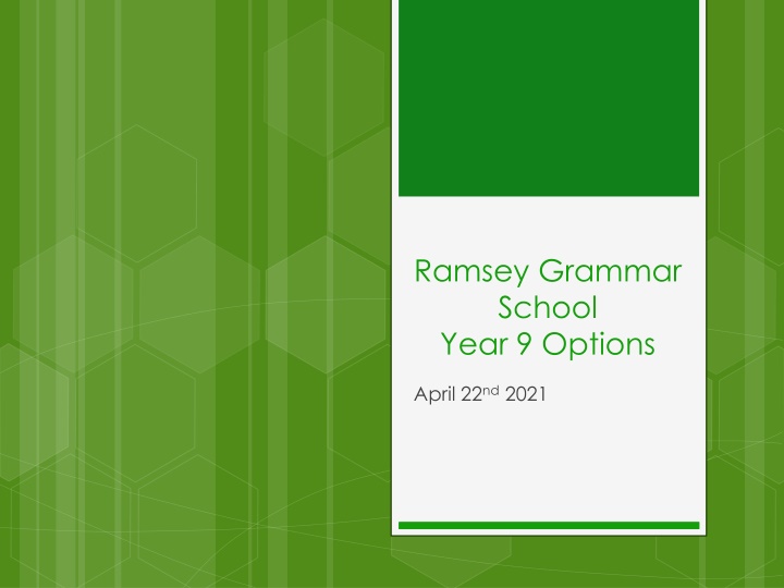 ramsey grammar school year 9 options