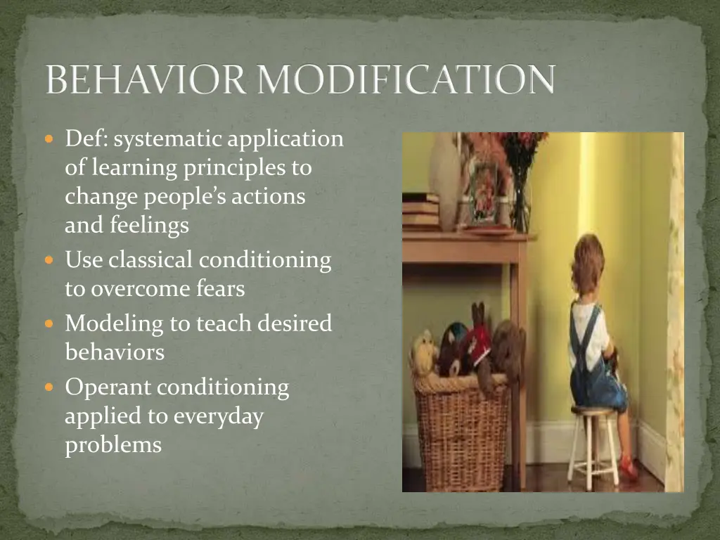 behavior modification