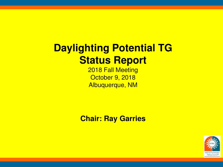 daylighting potential tg status report 2018 fall