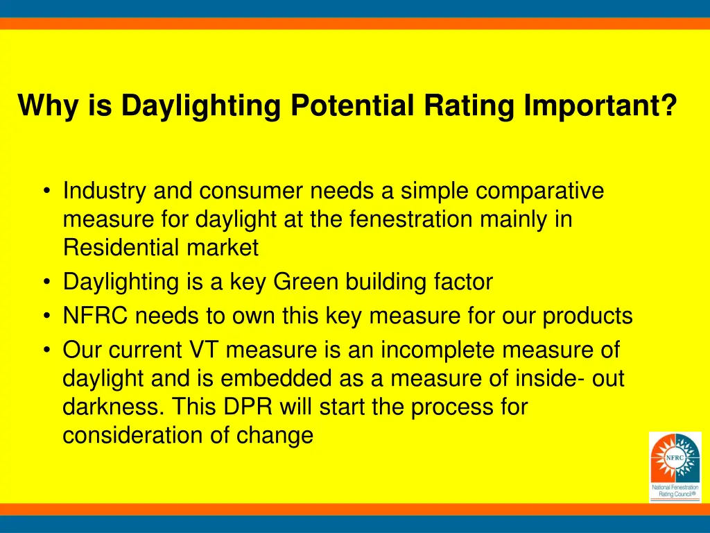 why is daylighting potential rating important