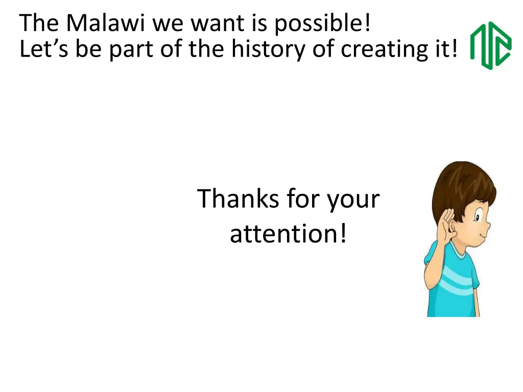 the malawi we want is possible let s be part