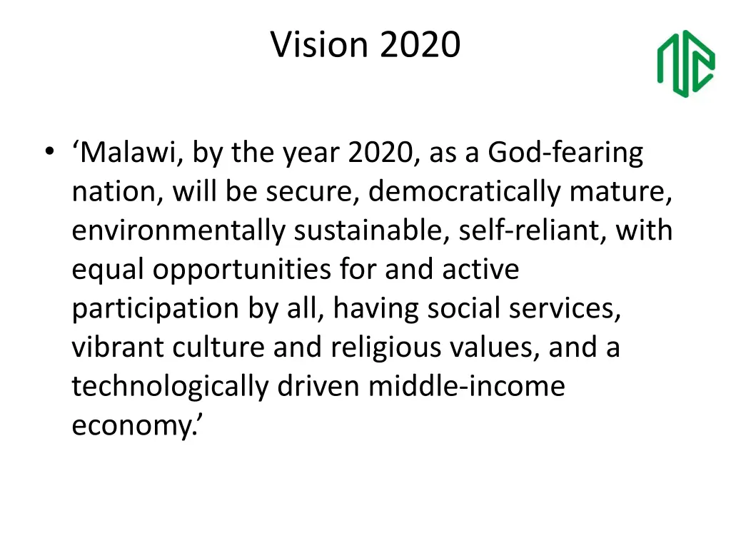 vision 2020