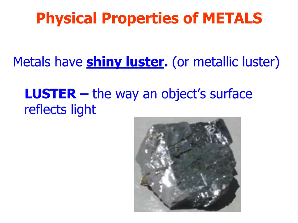 physical properties of metals 1