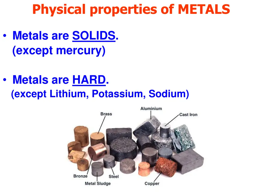 physical properties of metals