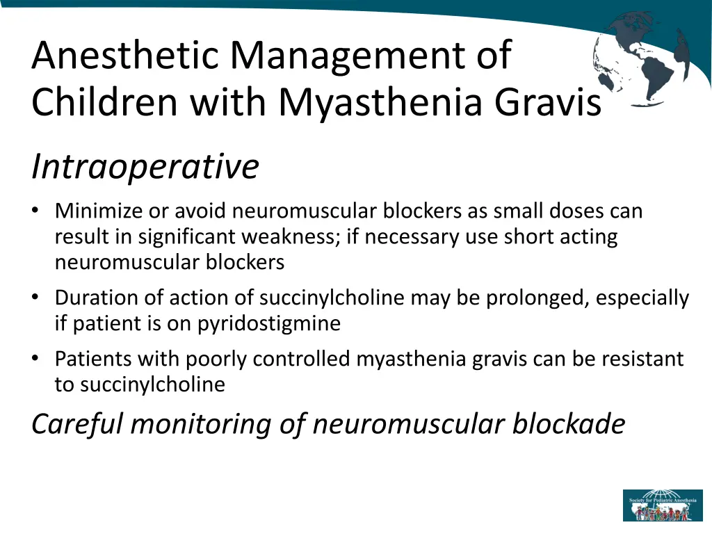 anesthetic management of children with myasthenia 1