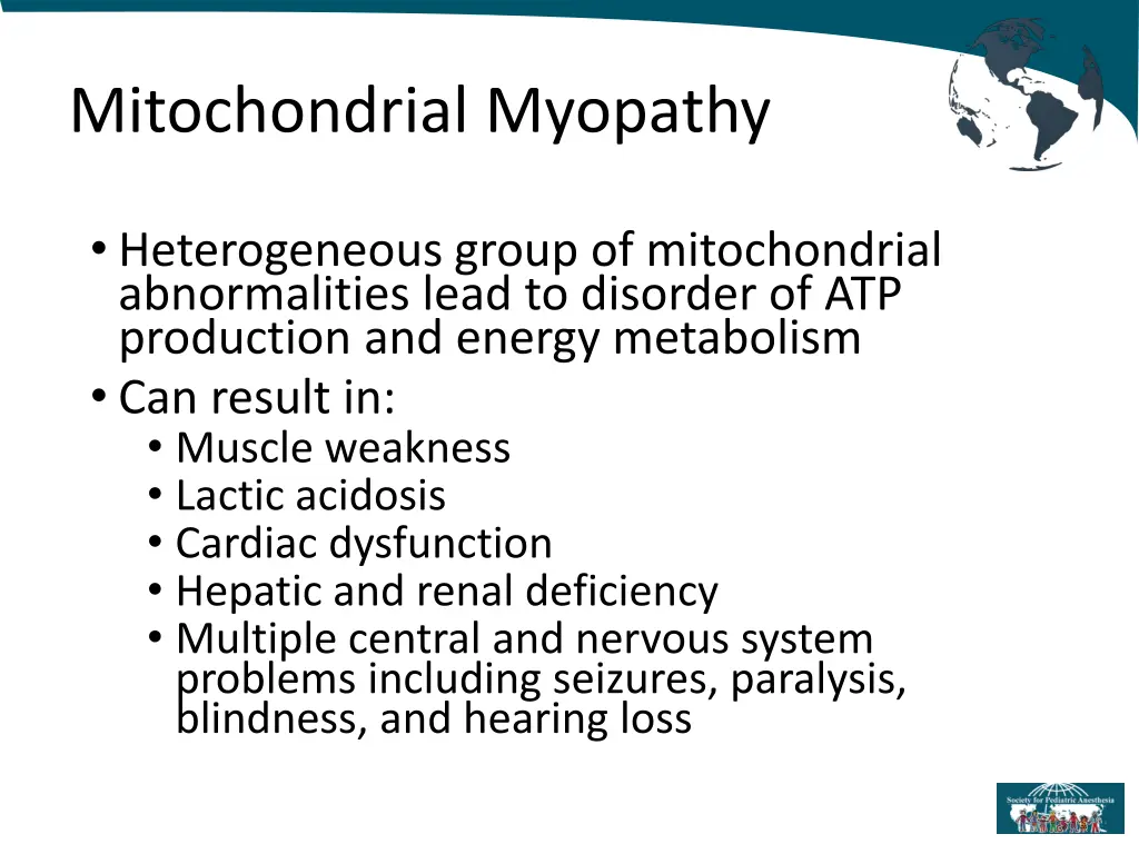 mitochondrial myopathy 1