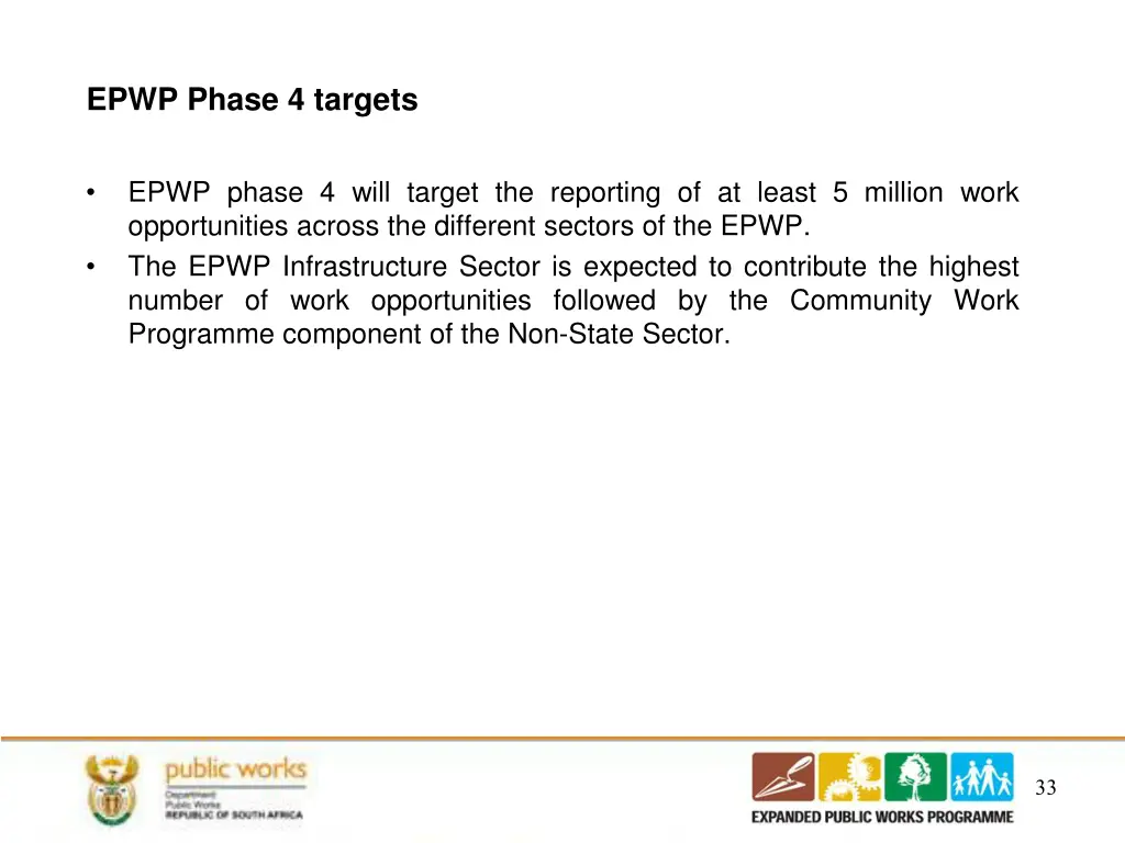 epwp phase 4 targets