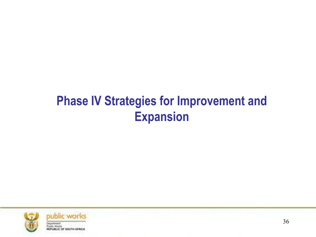 phase iv strategies for improvement and expansion