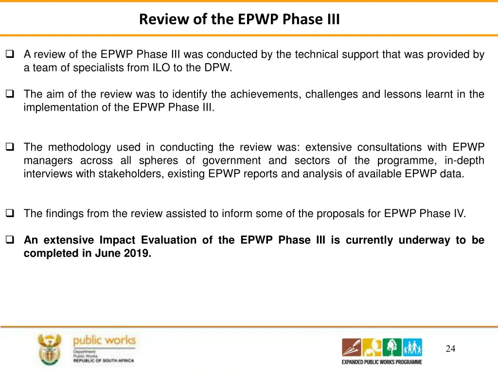 review of the epwp phase iii 1