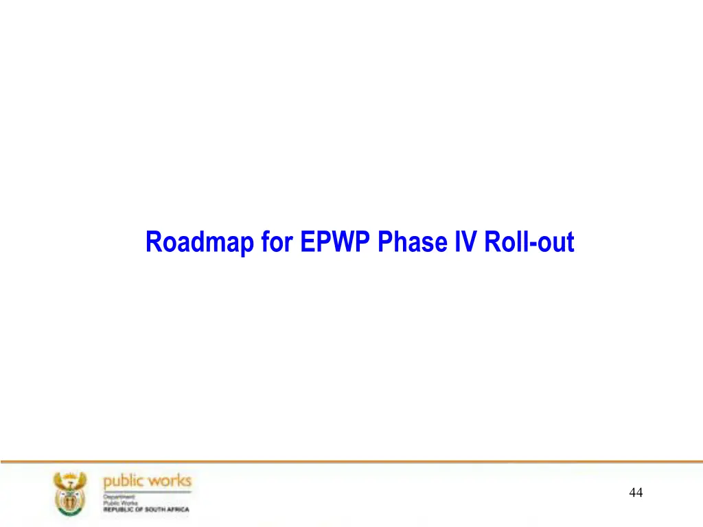 roadmap for epwp phase iv roll out