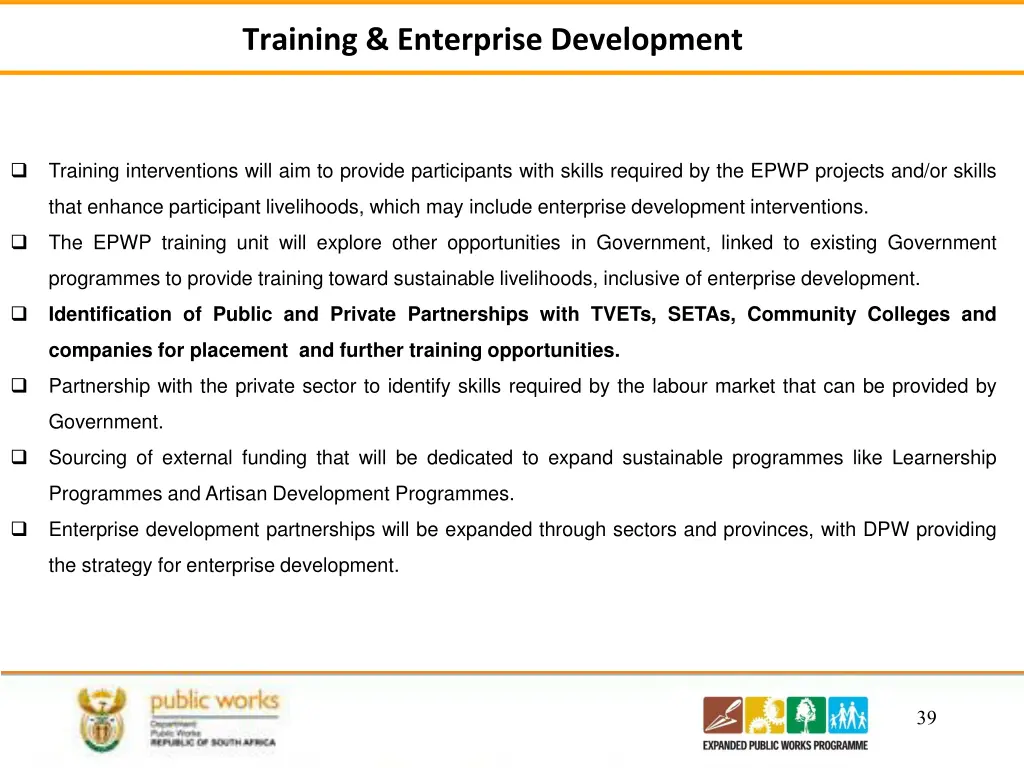 training enterprise development