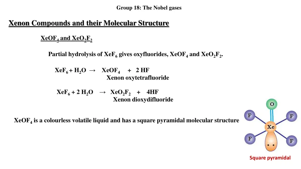 group 18 the nobel gases 13