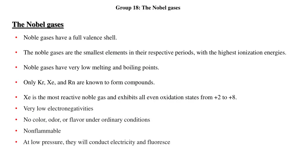 group 18 the nobel gases 2