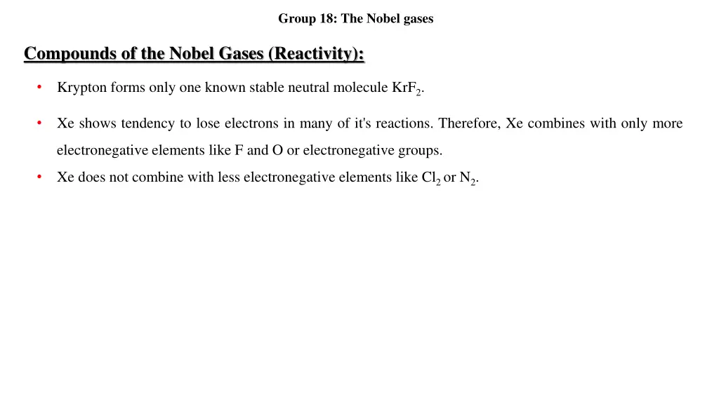 group 18 the nobel gases 8