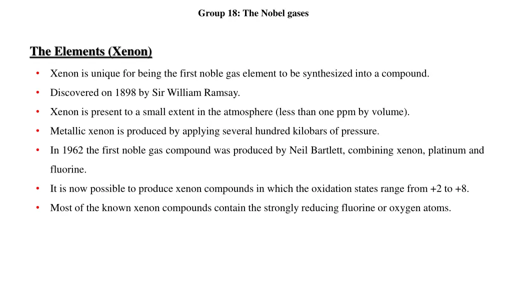 group 18 the nobel gases 9