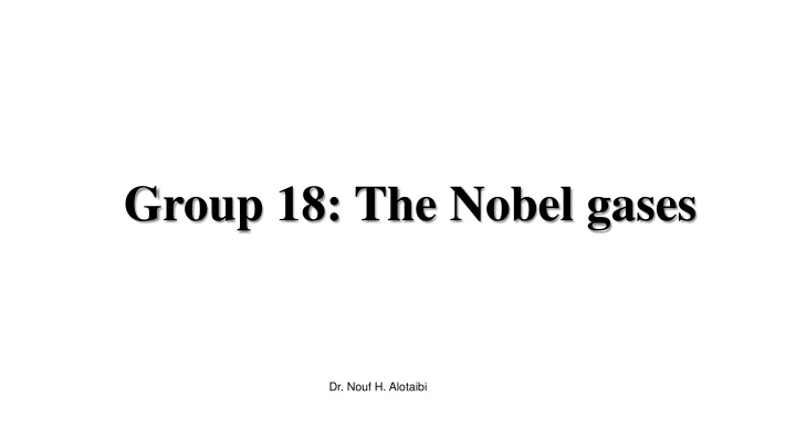 group 18 the nobel gases