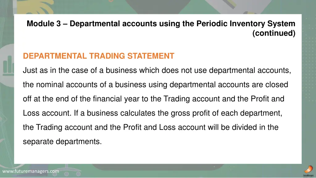 module 3 departmental accounts using the periodic 3