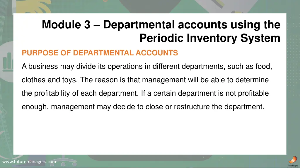 module 3 departmental accounts using the periodic