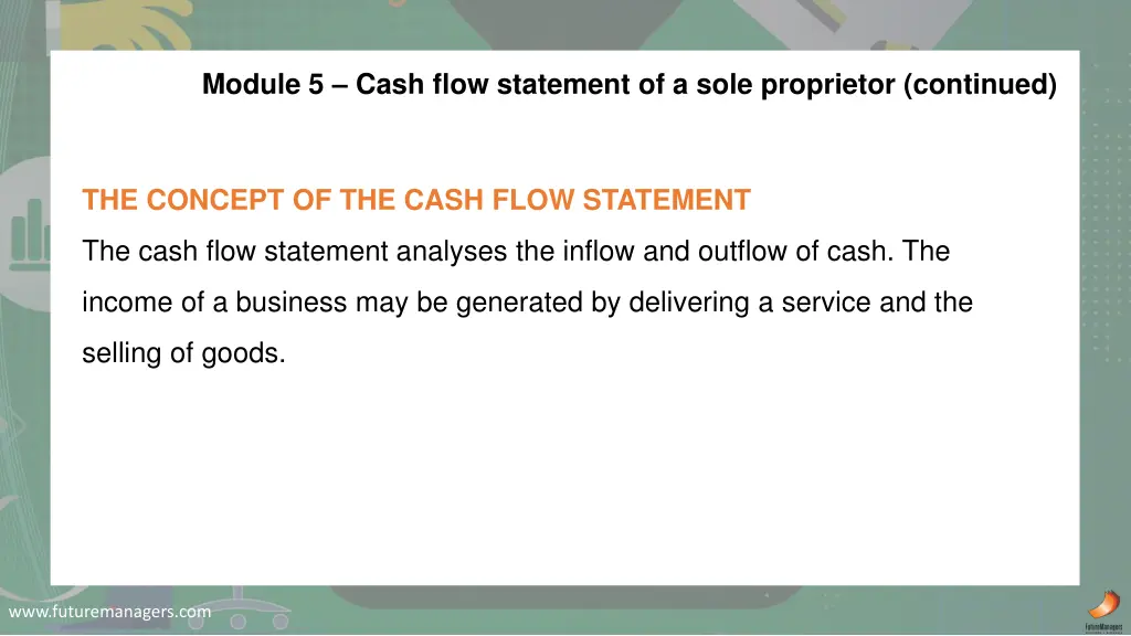 module 5 cash flow statement of a sole proprietor 1