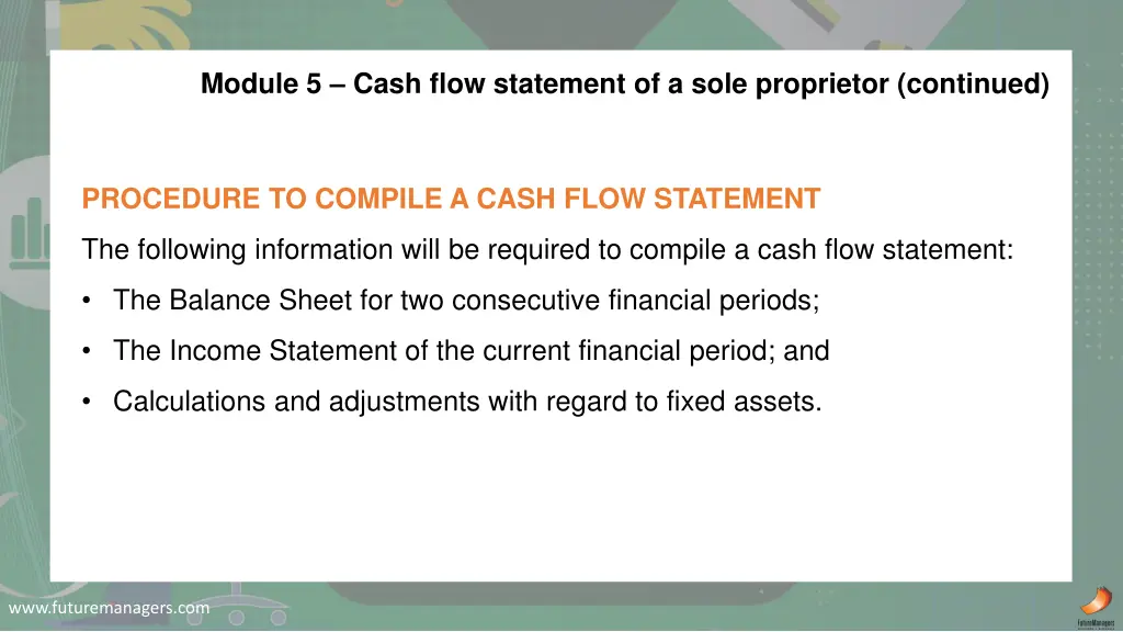 module 5 cash flow statement of a sole proprietor 3