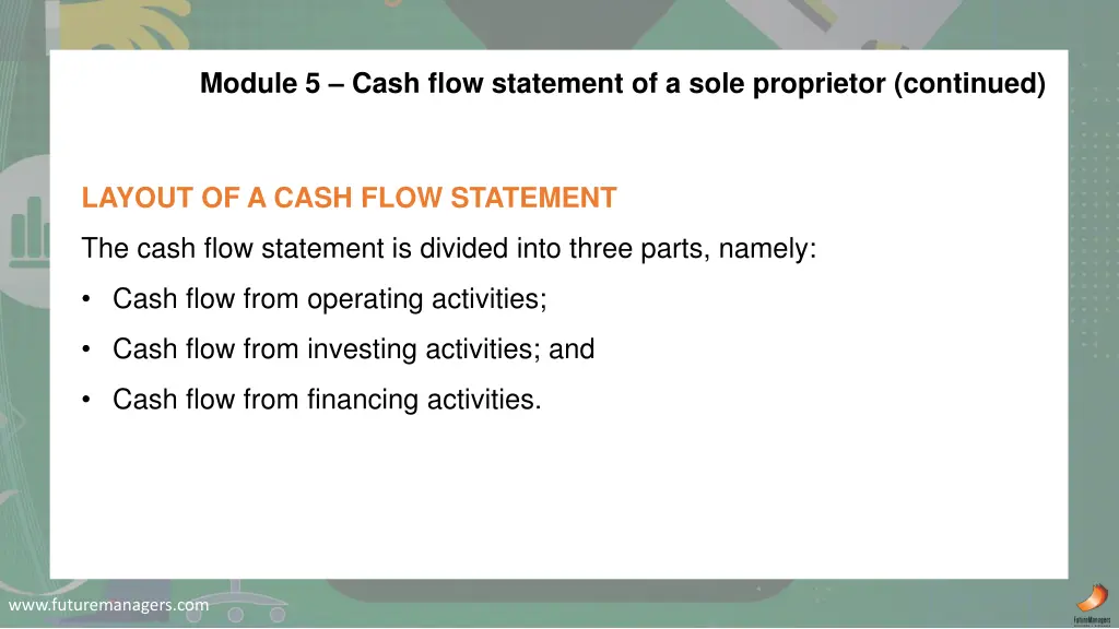 module 5 cash flow statement of a sole proprietor 4