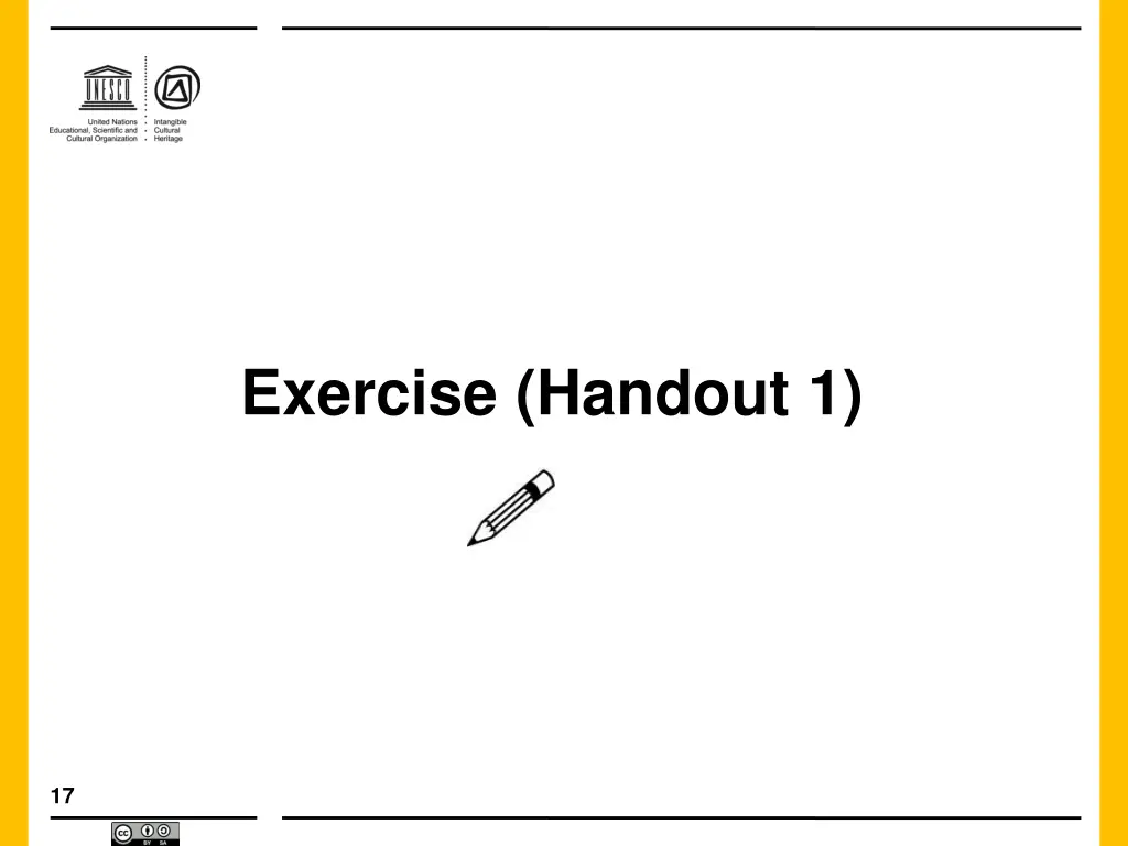 exercise handout 1