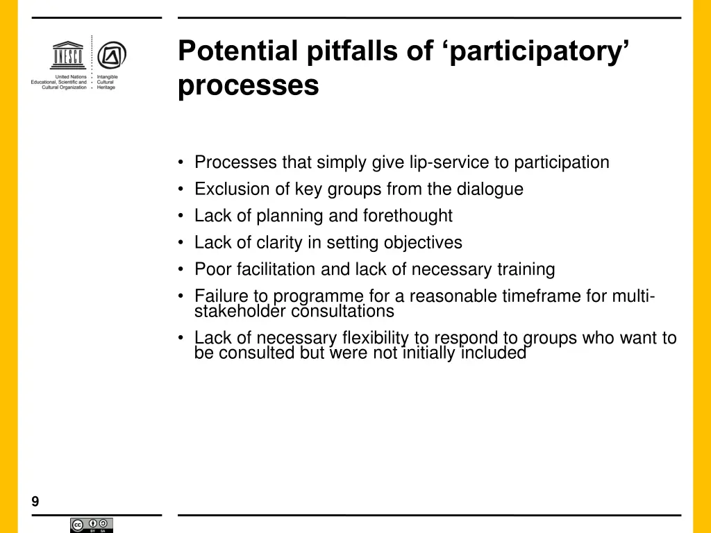 potential pitfalls of participatory processes