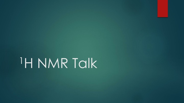 1 h nmr talk