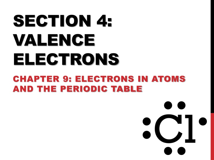 section 4 valence electrons chapter 9 electrons