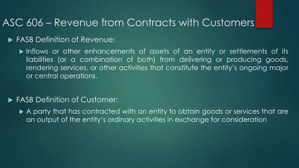 asc 606 revenue from contracts with customers