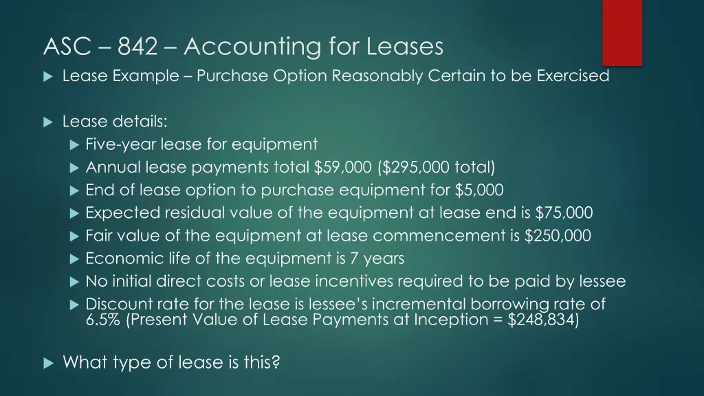 asc 842 accounting for leases lease example