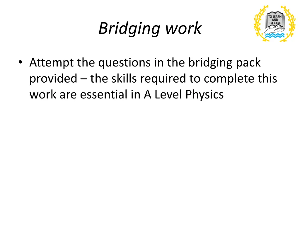 bridging work