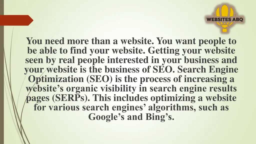 you need more than a website you want people