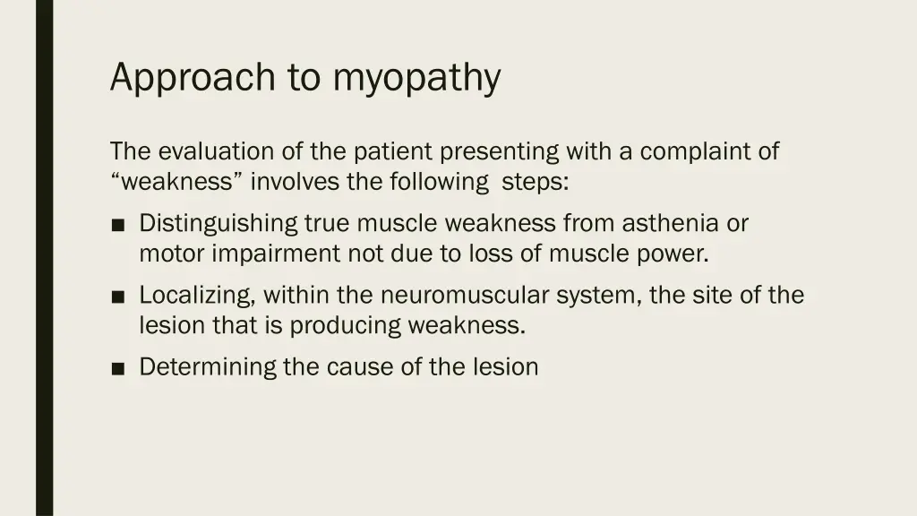 approach to myopathy